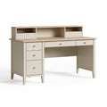 Bureau avec rangement 120 x 60 x 120 cm en panneaux de bois beige style scandinave
