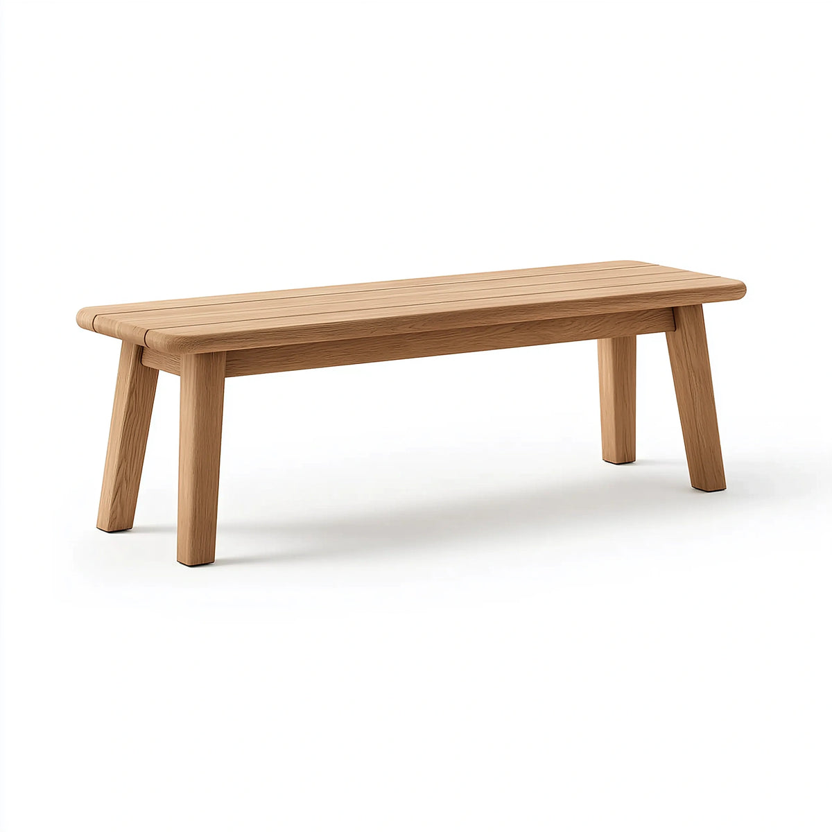 Banc 120 x 35 x 45 cm en bois brun naturel style scandinave