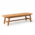 Banc de jardin 120 x 40 x 45 cm en bois marron à lattes style contemporain