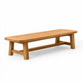 Banc de jardin 150 x 40 x 45 cm en bois naturel style rustique